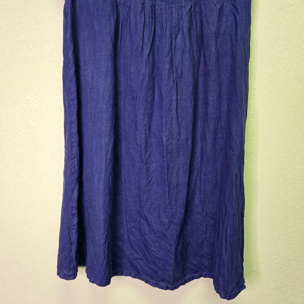 Match Point Womens Purple Linen A-Line Dress S Minimalist Lagenlook - Picture 3 of 9